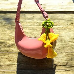 Handbag Charm Flower Crochet